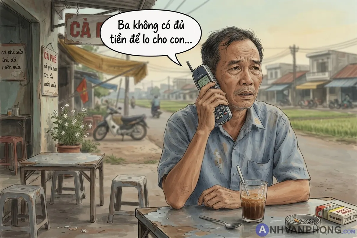Nổi lòng của người cha qua cuộc điện thoại cho con gái của mình
