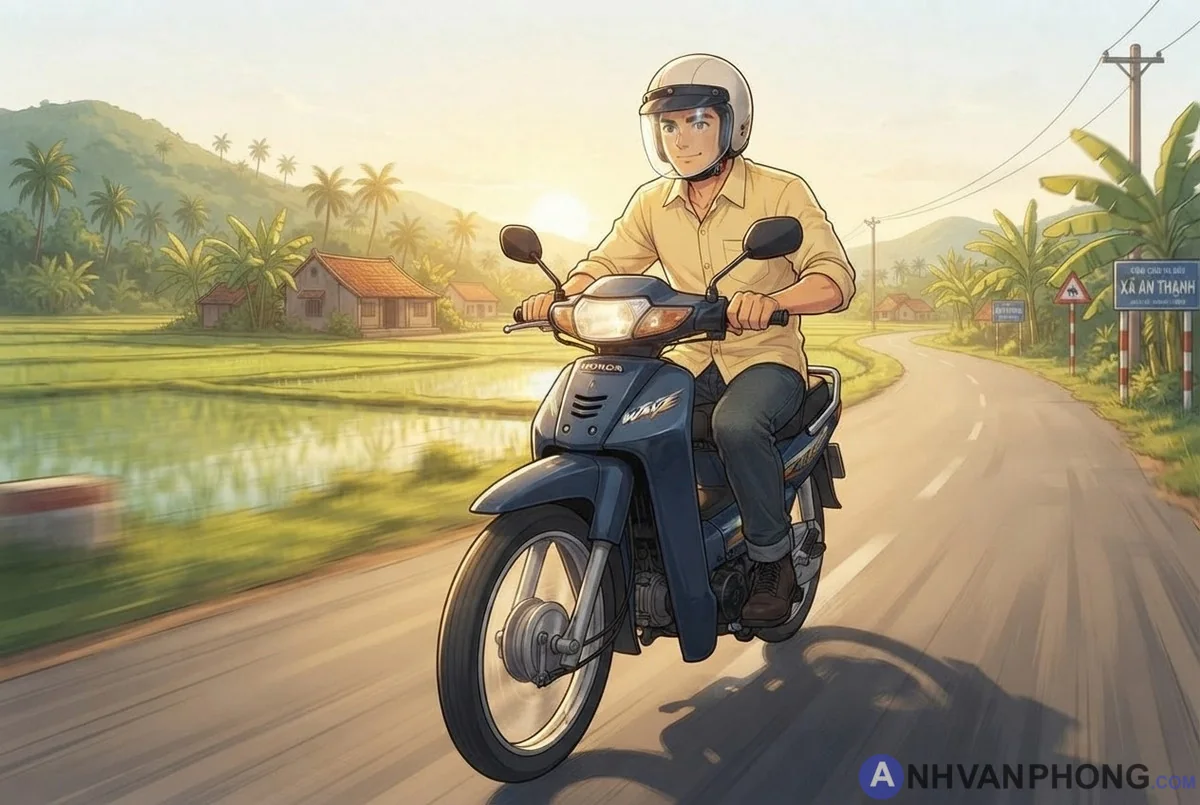 Anh Văn Phòng lái xe an toàn trên đường đi làm mỗi ngày